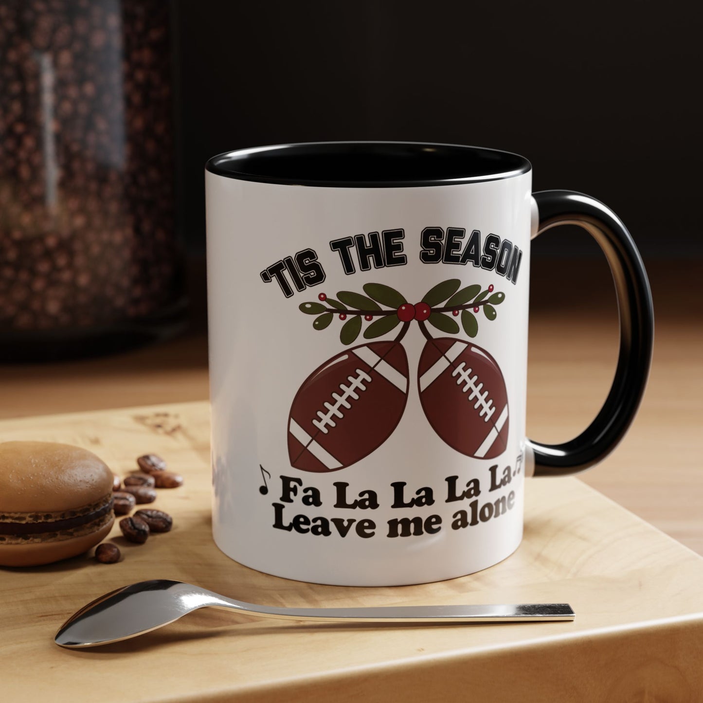 Tis the Season Football Mug, 11oz Funny Holiday Gift for Football Fans